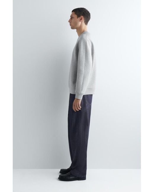 COS Gray Relaxed Scuba Sweatshirt for men