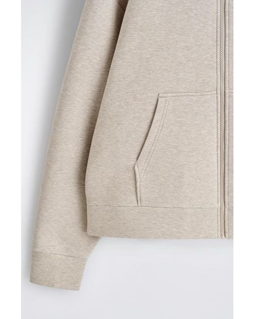 COS Natural Oversized Scuba-Jersey Zip-Up Hoodie for men