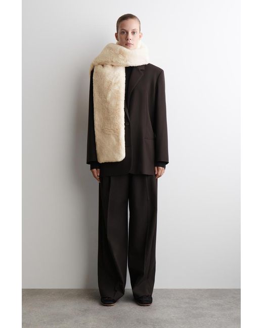 COS Natural Fur-Effect Scarf