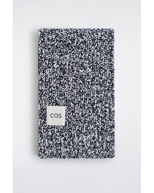 COS Multicolor Reversible Flecked Wool-Blend Scarf for men