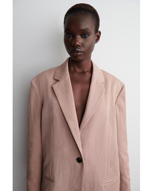 COS Pink Oversized Fluid Blazer
