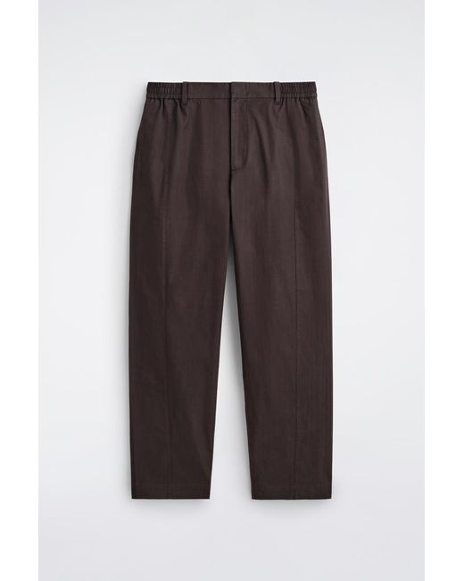 COS Brown Cotton Straight-Leg Pants for men