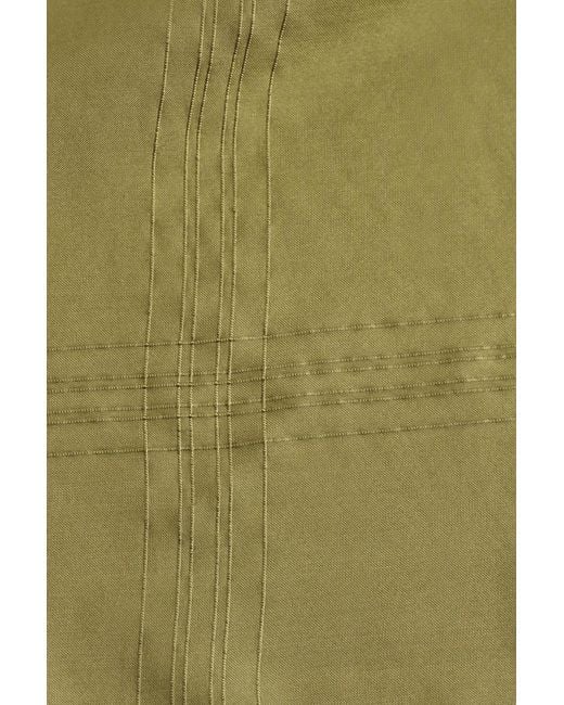 COS Green Silk Handkerchief Scarf for men