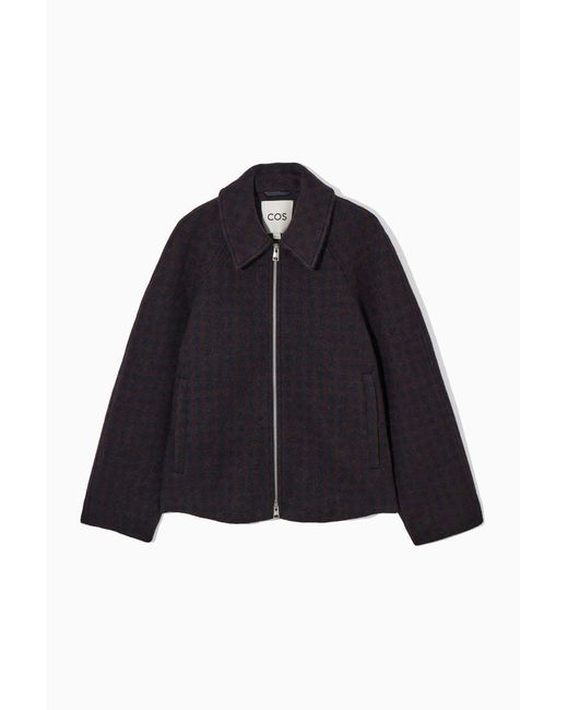 COS Blue Oversized Boiled-wool Jacket