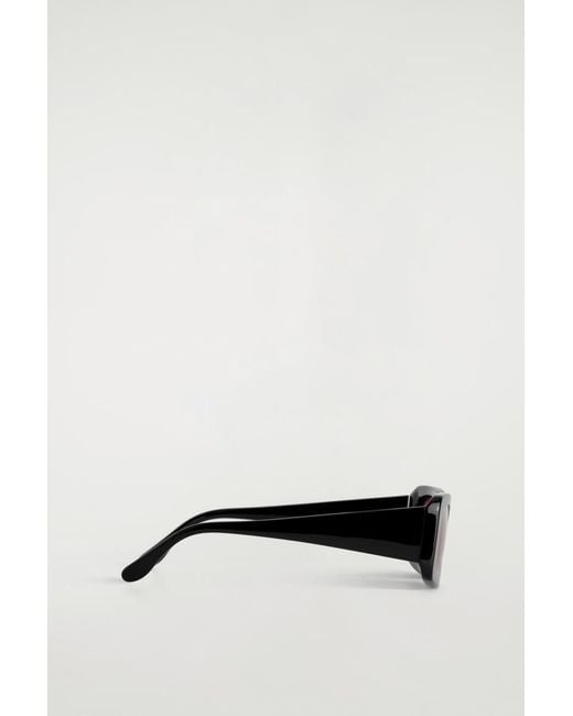 COS White Rectangular Sunglasses