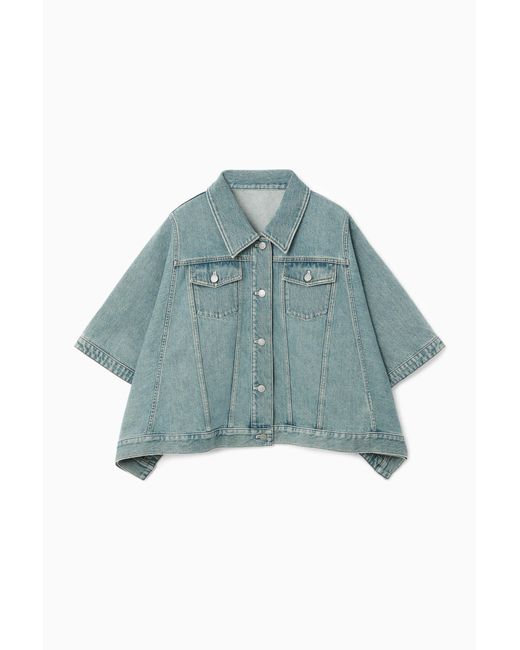 COS Blue Denim Poncho