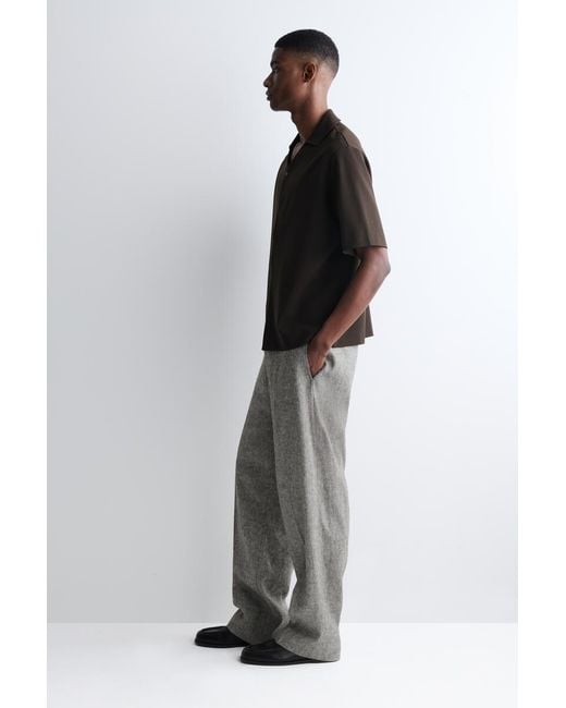 COS Black Milano-Jersey Short-Sleeved Shirt for men