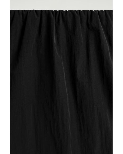 COS Black Gathered Pencil Skirt