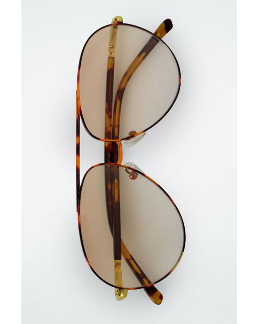 COS White Wire-frame Aviator Sunglasses