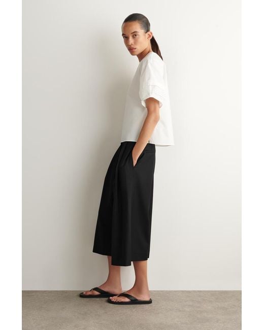 COS Natural Pintucked Cotton Blouse