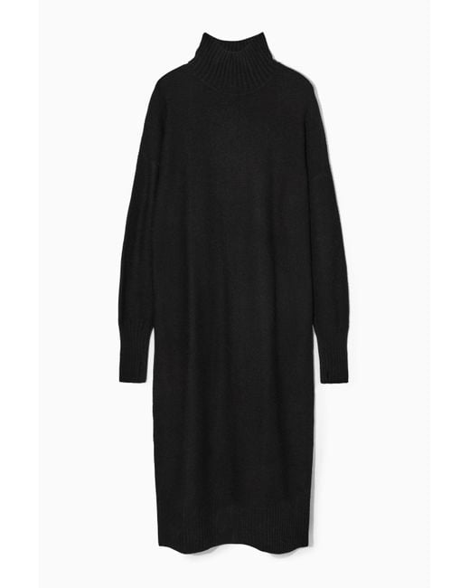 COS Longline Knitted Dress in Black | Lyst COS Longline Knitted Dress in Black | Lyst