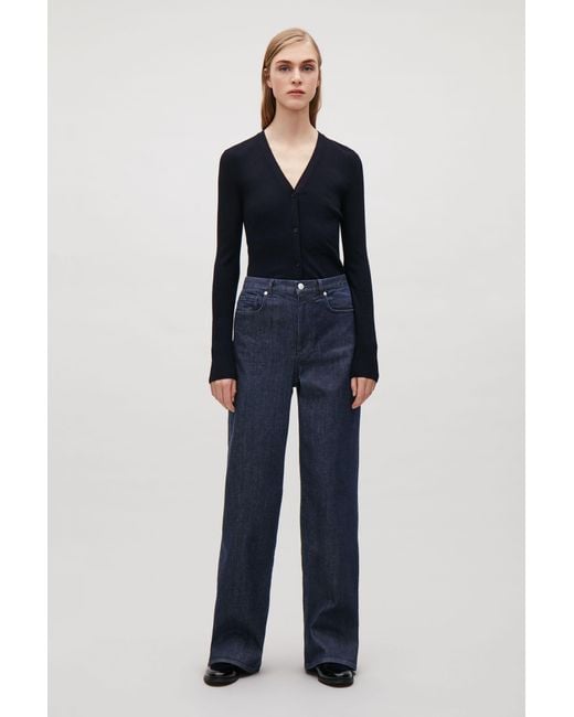 COS Blue Relaxed Wide-leg Jeans