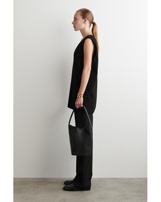 COS Black Double-Faced Wool Vest
