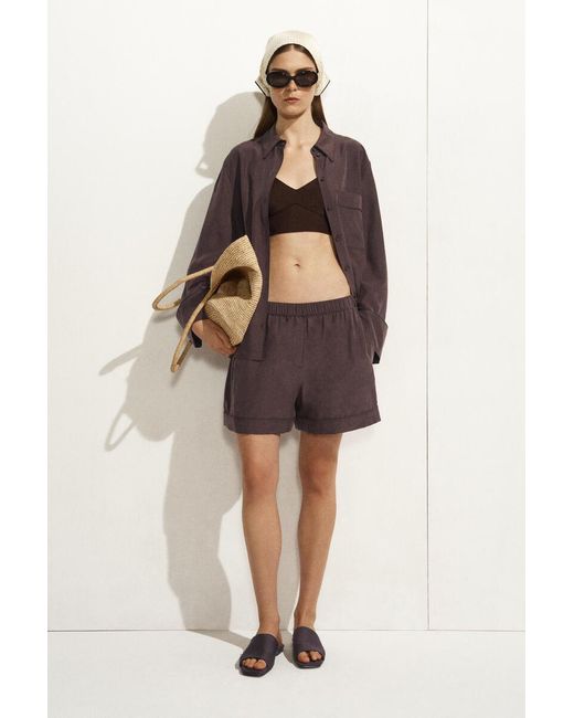 COS Brown Silk Shirt