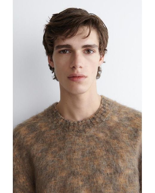 COS Natural Space-Dyed Mohair-Blend Crew-Neck Sweater for men