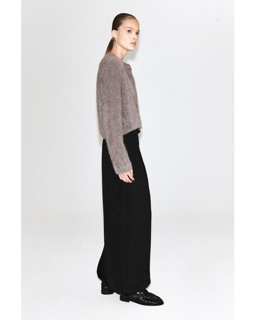 COS Natural Brushed-Cashmere Crew-Neck Cardigan