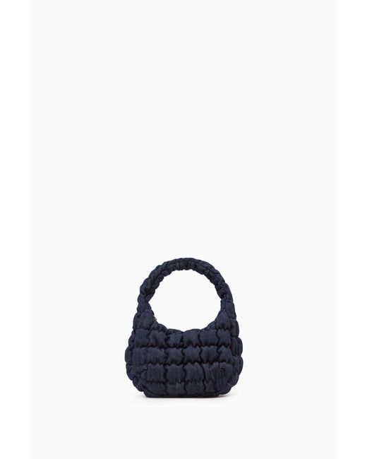 COS Blue Quilted Micro Bag