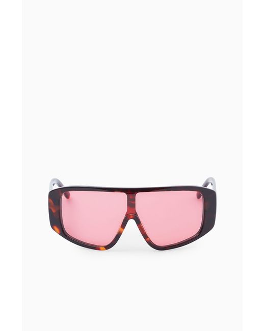 COS Pink Oversized Visor Sunglasses