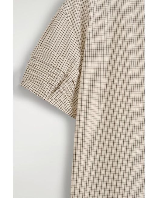 COS Natural Pintucked Cotton Mini Dress