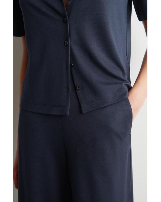 COS Blue Modal-Jersey Pants
