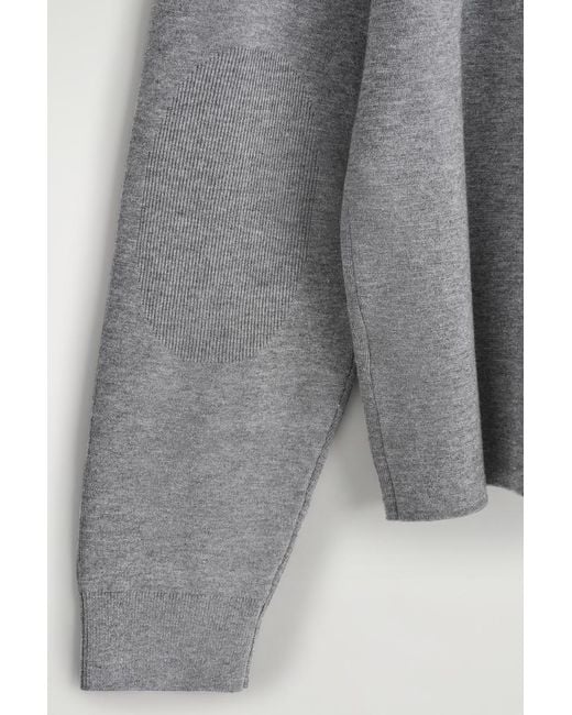COS Gray Double-Faced Knitted Cardigan for men