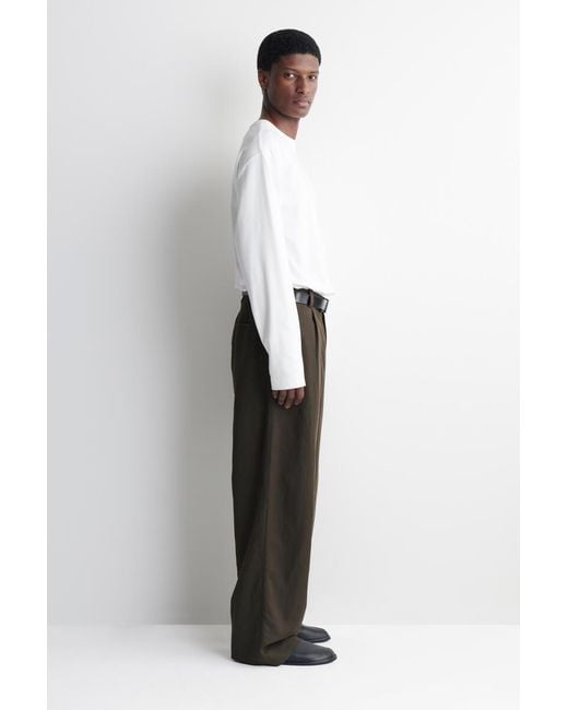 COS Black Leather Slip-on Shoes for men