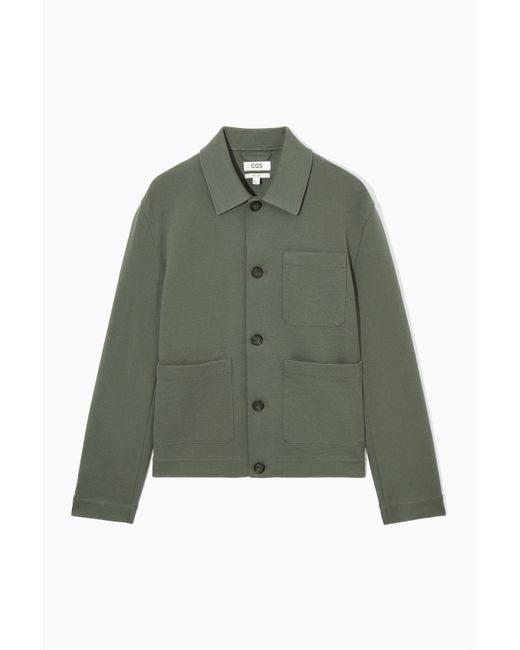 COS Cotton-twill Utility Jacket in Green for Men