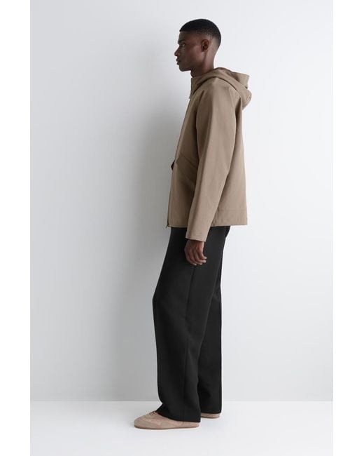 COS Natural Technical Cotton Hooded Jacket for men