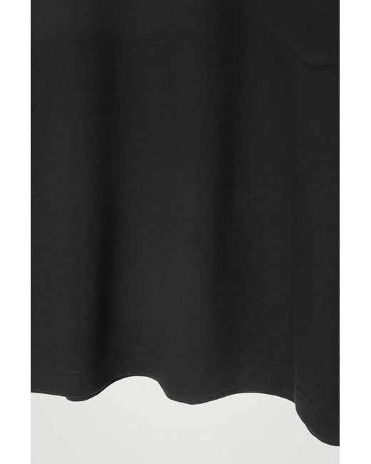 COS Black Oversized Heavyweight Cotton T-shirt for men