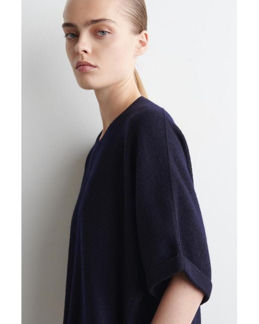 COS Black Sculpted Merino Wool Mini Dress
