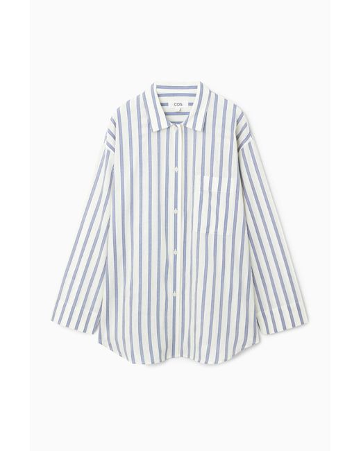 COS White Striped Pyjama Shirt
