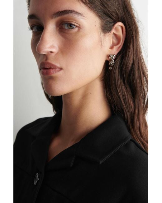 COS Black Boxy Jersey Jacket