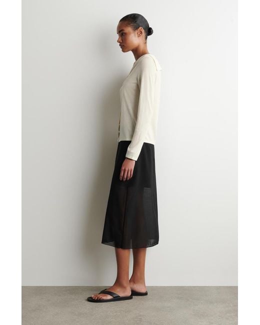 COS Natural Sailor-Collar Knitted Cotton-Silk Shirt
