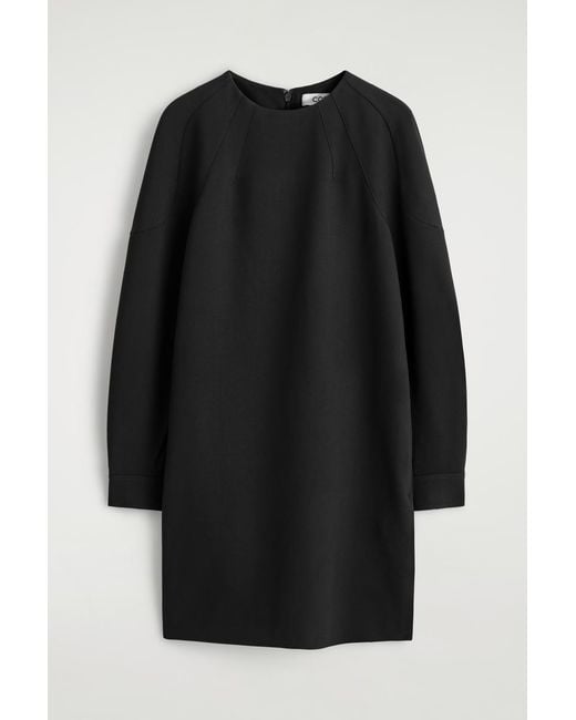 COS Black Tailored Long-Sleeved Mini Dress