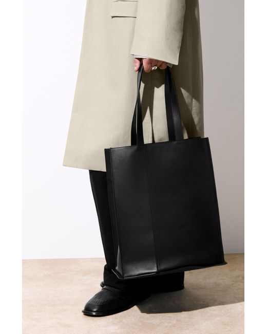 COS Black The Sculpted Tote - Leather for men