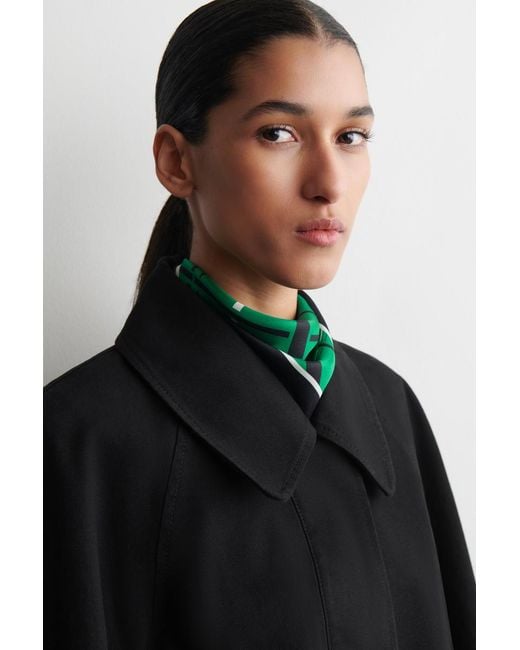 COS Black Rounded Cotton Blouson Jacket