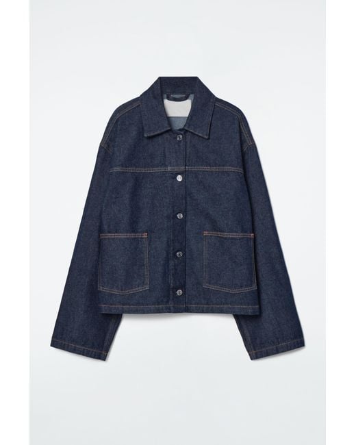 COS Blue Raw Denim Jacket