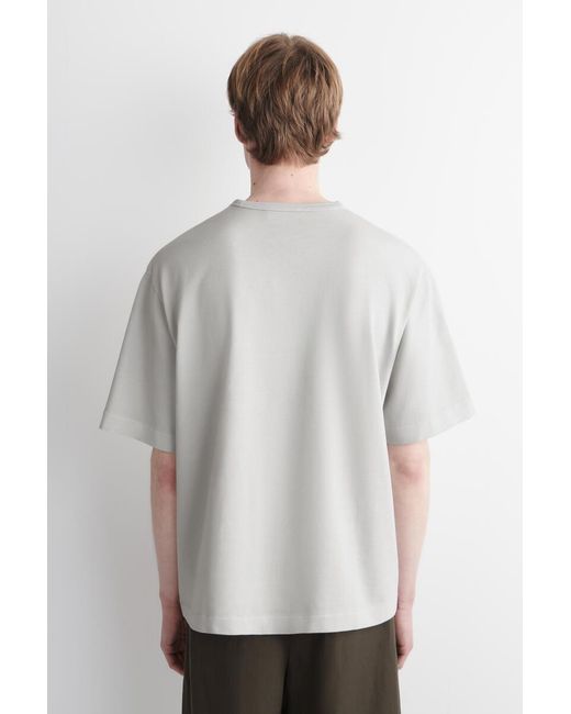 COS White Relaxed Heavyweight Washed-Cotton T-Shirt for men