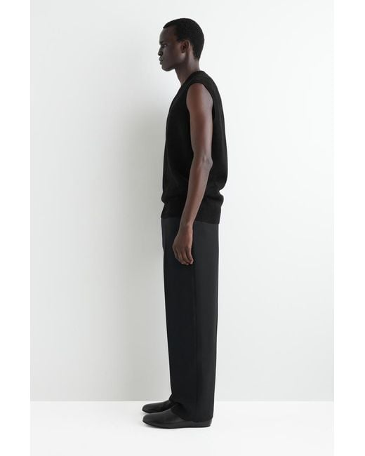 COS Black Chenille-Knit Vest for men