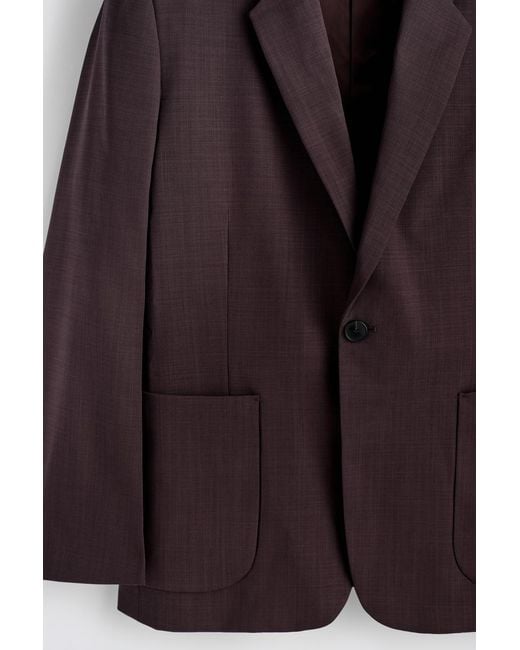 COS Brown Fluid Wool Blazer for men