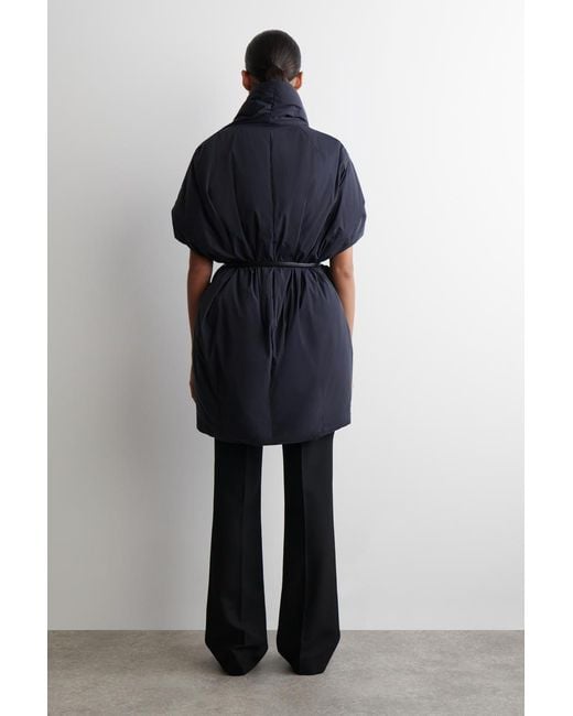 COS Blue Oversized Sculpted Down Puffer Jacket