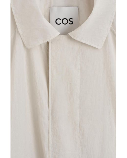 COS White Technical Sheer-Nylon Trench Coat for men