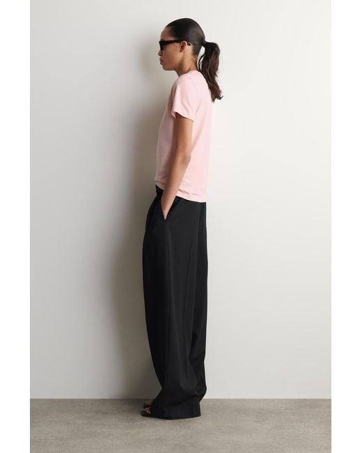COS Pink Cotton Crew-Neck T-Shirt