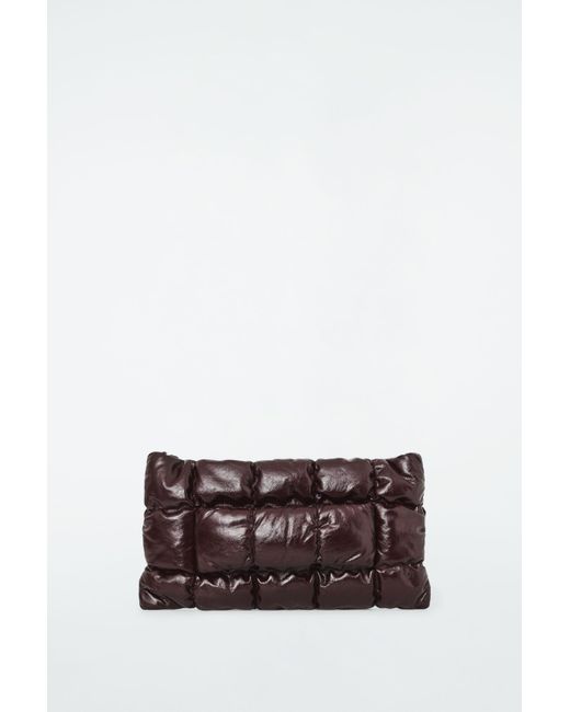 【極希少】COS PILLOW OVERSIZED QUILTED CLUTCH PILLOW OVERSIZED QUILTED CLUTCH BAG - LEATHER - BLACK | COS