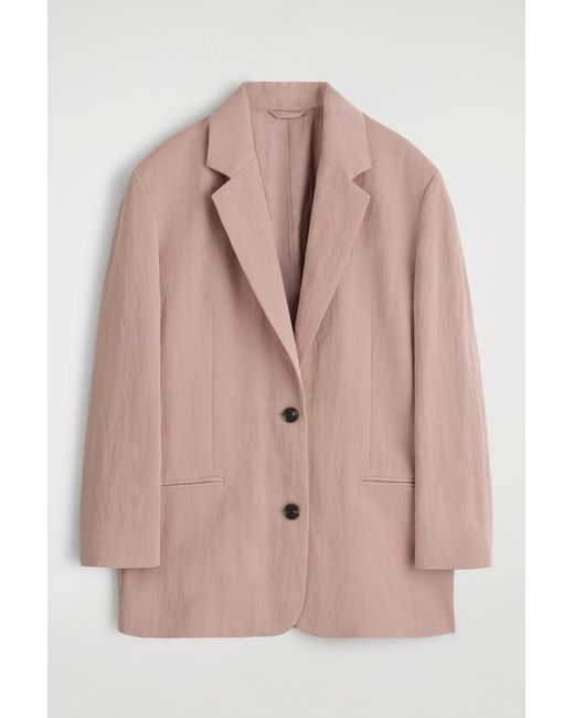 COS Pink Oversized Fluid Blazer