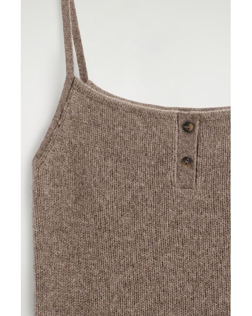 COS Brown Cashmere Tank Top