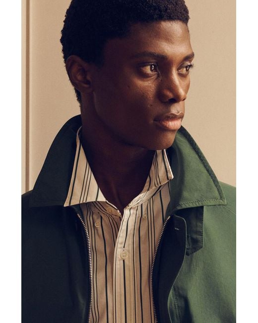 COS White Oversized Striped Cotton-Poplin Shirt for men