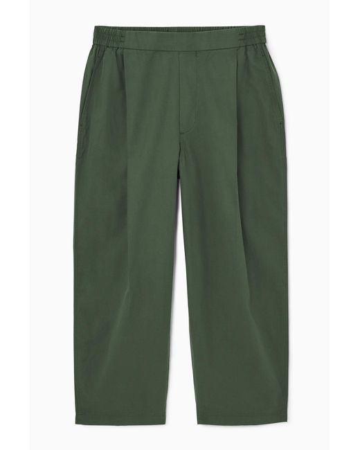 COS Green Wide-leg Elasticated Pants for men