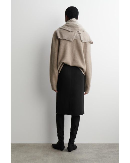 COS Black Midi Pencil Skirt