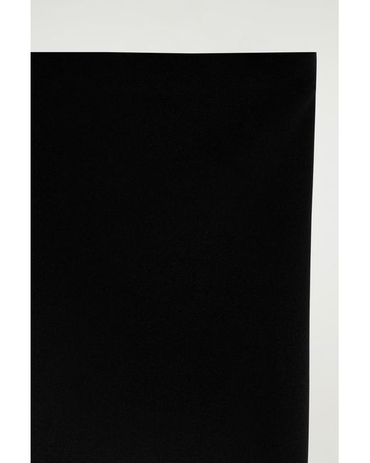 COS Black Technical Jersey Midi Skirt